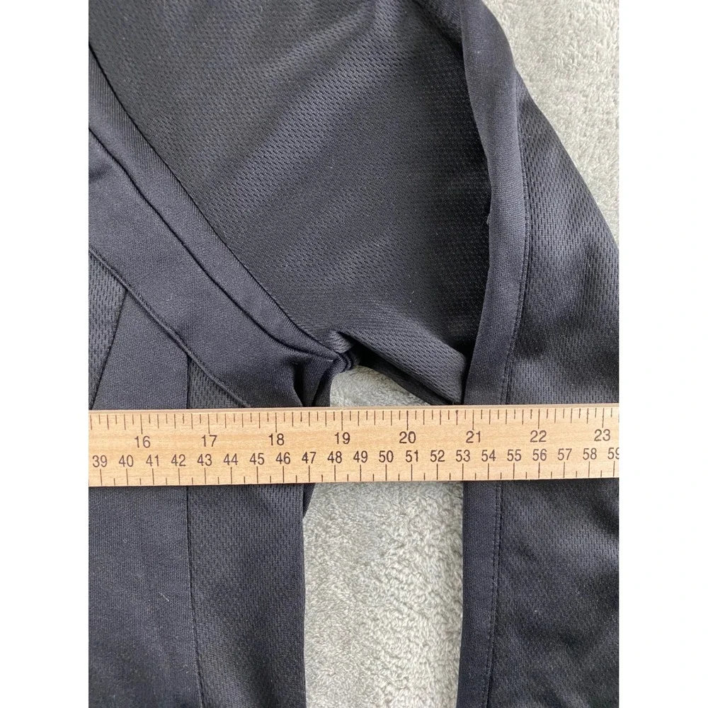Fila Sport Womens Black Full Zip Track Jacket Fleece Lined Mock Neck Large